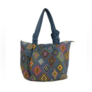 Vera Bradley Painted Medallions Pattern Quilted Shoulder Purse Retired Aztec Bag